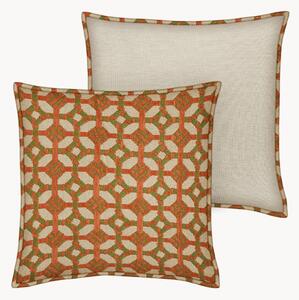 Ručne vyrobený vankúš do interiéru/exteriéru Coco Burnt Orange & Olive