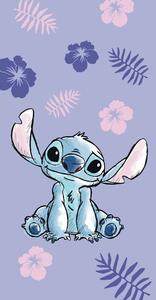 Fialová bavlnená detská osuška 70x140 cm Lilo and Stitch - Jerry Fabrics