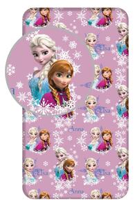 Napínacia bavlnená detská plachta na jednolôžko 90x200 cm Frozen – Jerry Fabrics