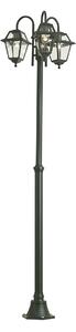 Klasická vonkajšia lampa tmavozelená 235 cm 3-svetlá IP44 - Berta
