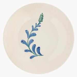 Ručne maľovaný raňajkový tanier Indigo Flora