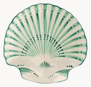 Ručne maľovaný servírovací tanier Shell Verde
