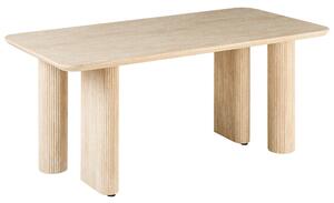 Jedálenský stôl svetlohnedý MDF 180 x 90 cm obdĺžnikový so širokými nohami minimalistický štýl jedáleň kuchyňa
