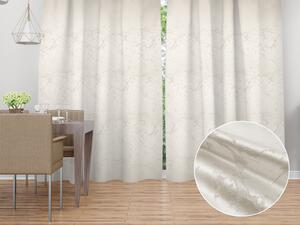 Biante Dekoračný záves Parma PM-116 Strieborný mramor na krémovom 145x140 cm