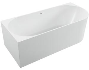 CERANO - Vaňa akrylátová Bianco - voľne stojaca - asymetrická - ľavá - biela lesklá - 160x75x60 cm