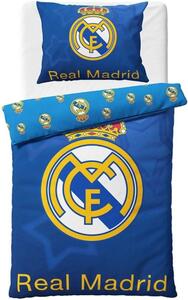 Bavlnené posteľné obliečky FC Real Madrid - motív Blue Stars - 100% bavlna Renforcé - 70x90 cm + 140x200 cm