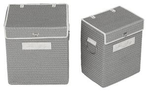 Set dvoch košov na prádlo sivý DT3028 GREY (2 ks)