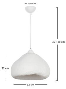 Brilagi - Závesné svietidlo WABI SABI na lanku 1xE27/40W/230V pr. 32 cm biele