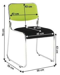 KONDELA Zasadacia stolička, zelená/čierna sieťovina, BULUT