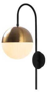Opviq Nástenná lampa Bastos čierna/mosadz