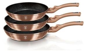Berlinger Haus 3-dielna sada panvíc Rosegold Metallic Line