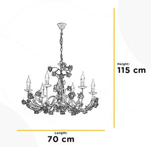 ONLI - Luster na reťazi CAROLINA 6xE14/6W/230V bronzový