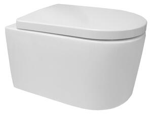 Mereo WC závesné kapotované, RIMLESS, 495x360x370, keramické, vr. sedátka CSS115S