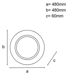 LED stmievateľné stropné svietidlo LED/25W/230V 3000-6500K + diaľkové ovládanie