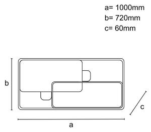 LED stmievateľné stropné svietidlo LED/280W/230V 3000-6500K + diaľkové ovládanie