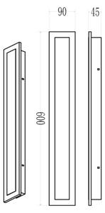 LED vonkajšie nástenné svietidlo WOW LED/20W/230V 3000/4000/6500K 60 cm IP54 čierne