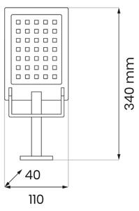 LED solárny reflektor so senzorom ADIK LED/1,2W/3,7V 1200 mAh 6500K IP44