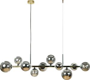 Zuma Line 1213 - Luster na lane SERENITY 10xG9/8W/230V zlatá/dymová čierna