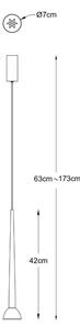 Zuma Line P0603-01A-P7B1 - LED luster na lanku BOSTON LED/5W/230V čierny