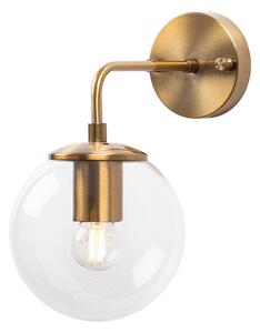 Opviq Nástenná lampa Viran retro zlatá/číre sklo