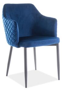 Signal Jedálenská stolička Astor Velvet Farba: Modrá