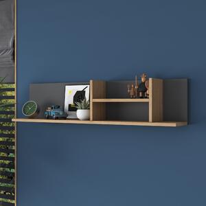 Kalune Design Nástenná polica AE103 antracitová/orech