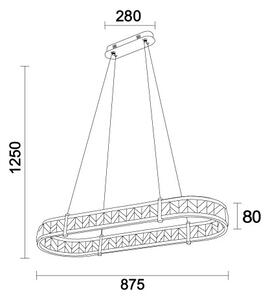 LED stmievateľný závesný luster na lanku ENRIQUE LED/50W/230V 3000-6000K + diaľkové ovládanie