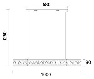 LED Stmievateľný luster na lanku ENRIQUE LED/20W/230V 3000-6000K + diaľkové ovládanie