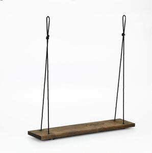 Kalune Design Nástenná polica HANG 60 cm orech americký/čierna