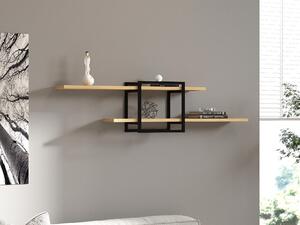 Kalune Design Nástenná polica MONE dub safírový/čierny