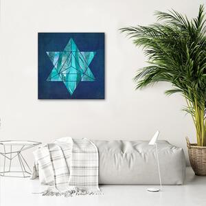 Obraz na plátne Modrá geometrická hviezda - Andrea Haase Rozmery: 30 x 30 cm