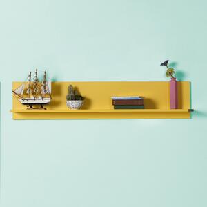 Kalune Design Nástenná polica RAF 120x25 cm žltá