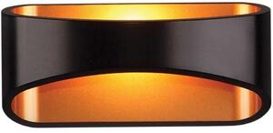 MaxLight Hugo nástenná lampa 1x5 W čierna-zlatá W0054
