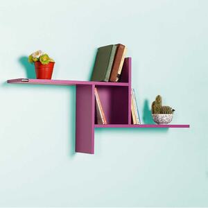 Kalune Design Nástenná polička RAF 100x50 cm fialová