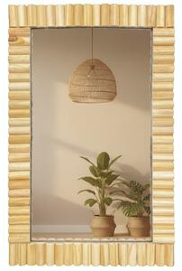 Tutumi Nástenné drevené zrkadlo BOHO 55x35 cm prírodné