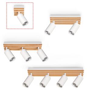 Brilagi - Bodové svietidlo SELE WOOD 1xGU10/30W/230V biela/drevo