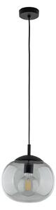 Závesné svietidlo Vibe, grafitové sivo-priehľadné sklo, Ø 25 cm