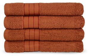 Froté bavlnené uteráky v tehlovej farbe v súprave 4 ks 50x100 cm – Good Morning