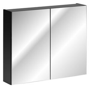 Kúpeľňová skrinka so zrkadlom SANTA FE BLACK 80cm