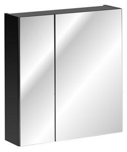 Kúpeľňová skrinka so zrkadlom SANTA FE BLACK 60cm