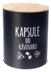 Dóza Kapsule BLACK pr. 16 cm