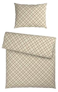 POSTEĽNÁ BIELIZEŇ, flanel, hnedá, krémová, 140/200 cm Esposa - Obliečky & plachty