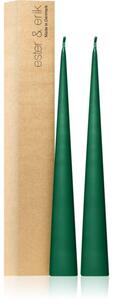 Ester & erik cone candles marble green (no. 58) dekoratívna sviečka 2x37 cm