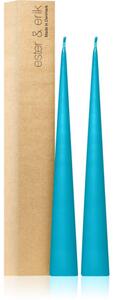 Ester & erik cone candles turquoise (no. 56) dekoratívna sviečka 2x37 cm