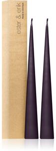Ester & erik cone candles muted mauve (no. 42) dekoratívna sviečka 2x37 cm