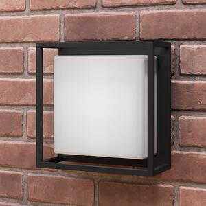Lucande LED vonkajšie nástenné svietidlo Ilirian, antracit, hliník, 25 cm, Čierna, Hliník, Moderný, Nástenné svietidlo