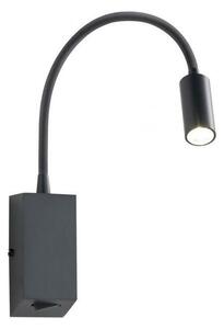 Redo Redo 01-1194 - LED Flexibilná lampička HELLO LED/3W/230V čierna UN0020 + záruka 3 roky zadarmo
