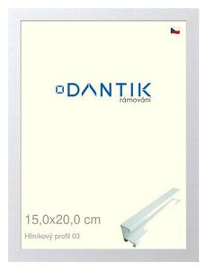 DANTIK rám na obraz 15x20 | ALU Bílá matná (Sklo Čiré)