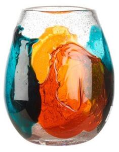1O169 Váza vysoká Multicolor Glass H31