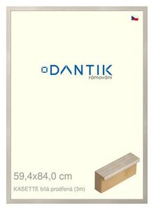 DANTIK rám na obraz 59,4x84 | KASSETTE bílá prodřená (Plexi Čiré)